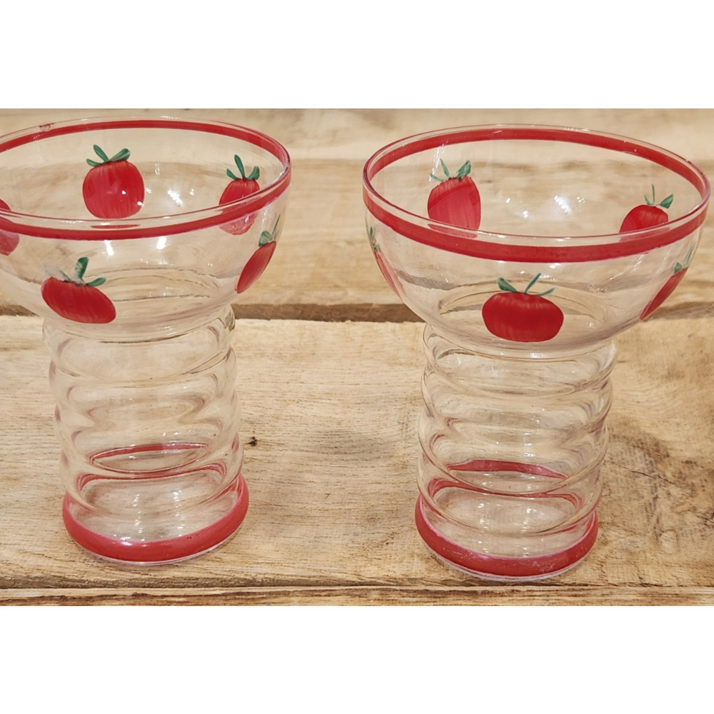 Vintage Dunbar Aramis Ring Tomato Juice Glass Set of 2 Approx 4 inches tall - Picture 15 of 16